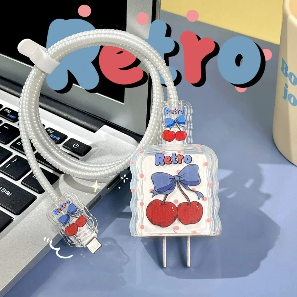Red White Blue Cherry iPhone Charger Protector P78